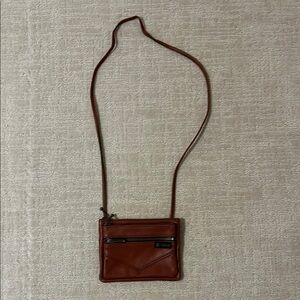André Ouellet Cuir red-Brown Leather Crossbody Bag